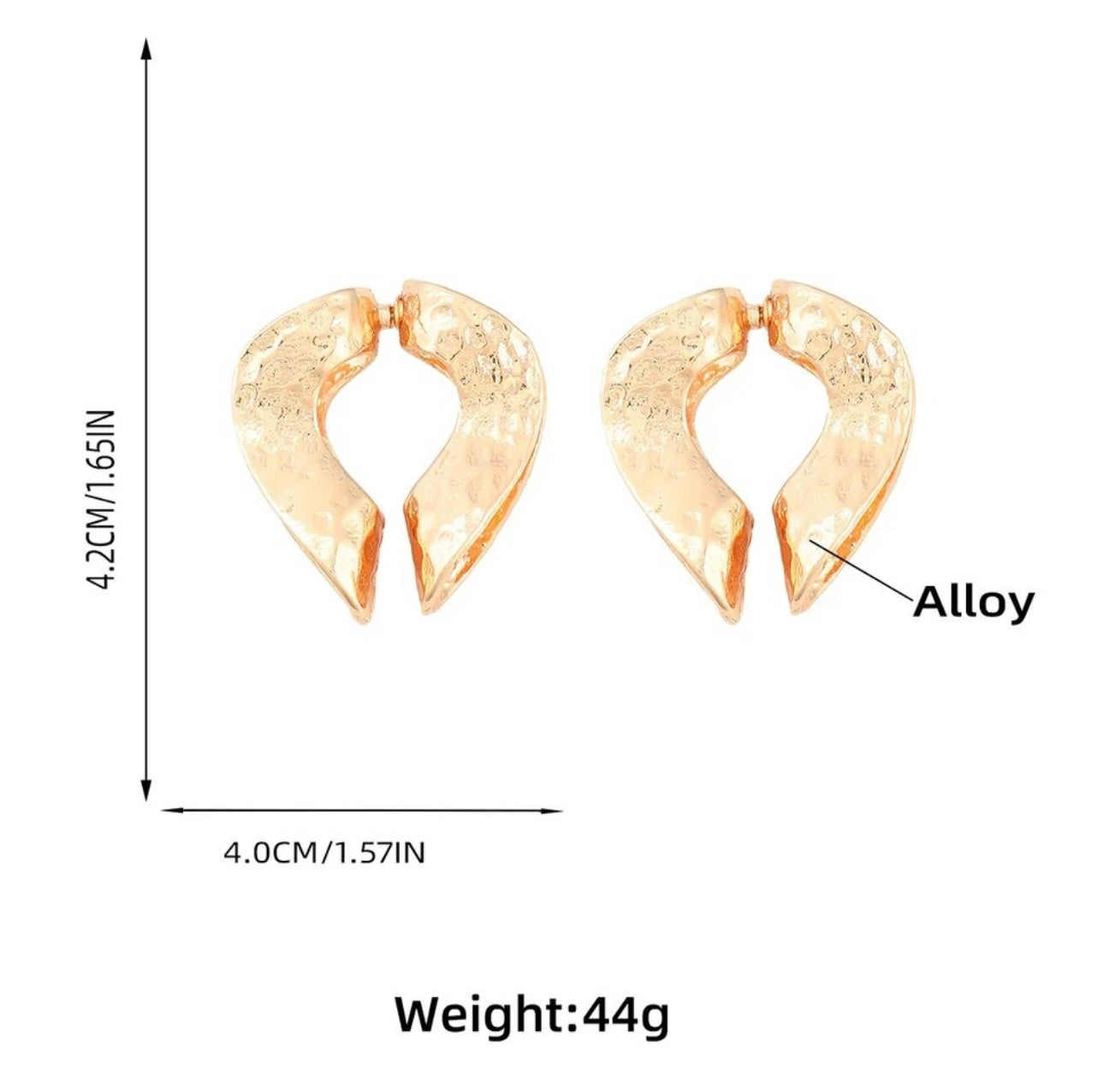 Duo-heart earrings