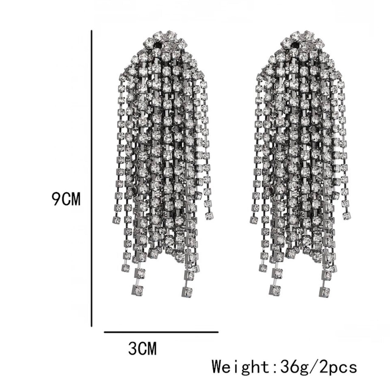 Diamond drop earrings