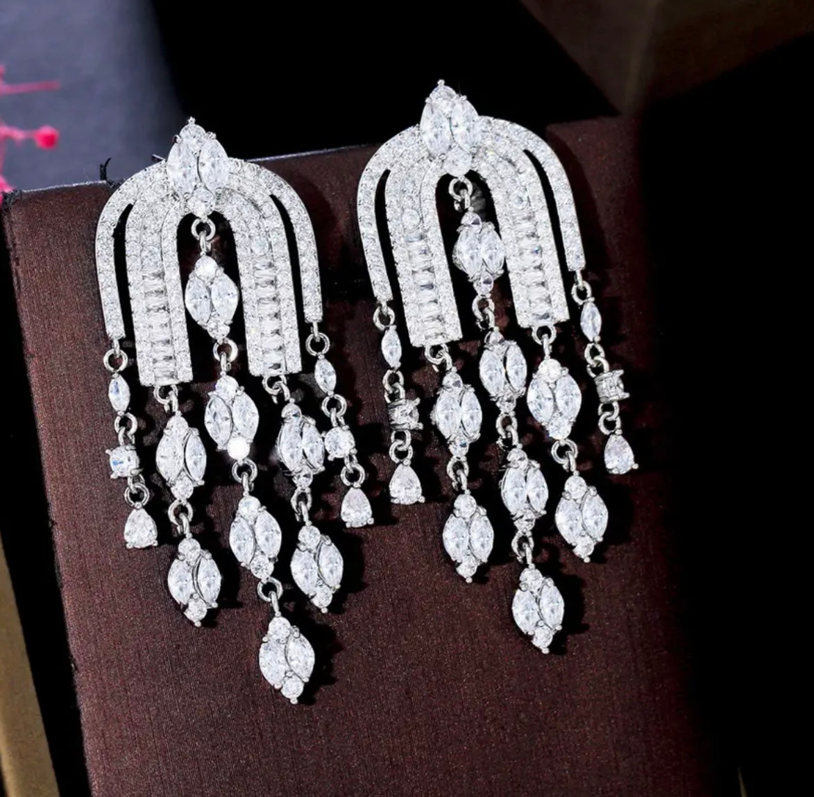 Temple zircon earrings
