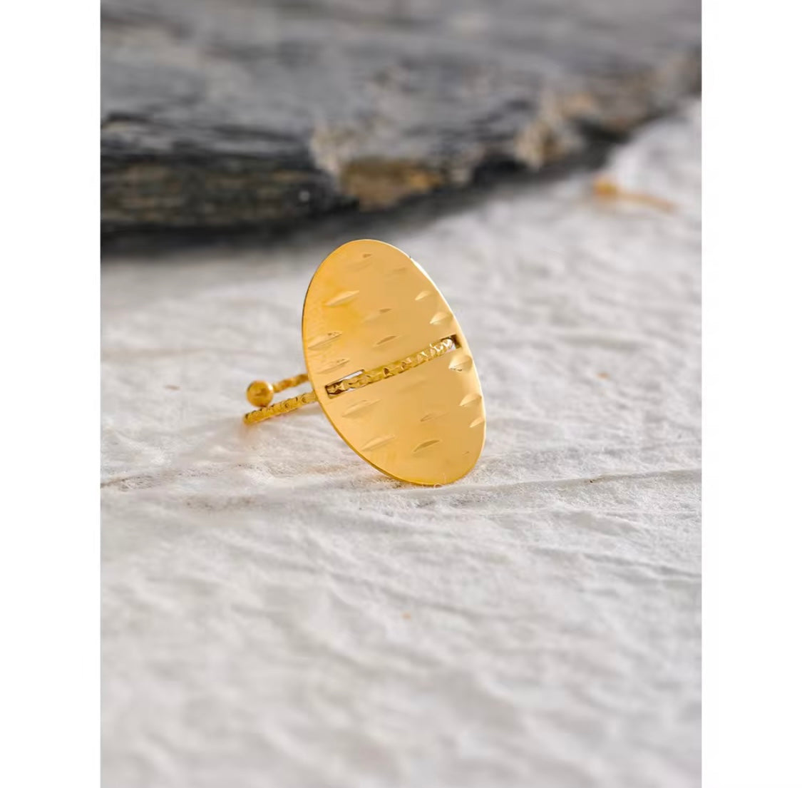 Golden Mirage Statement Ring