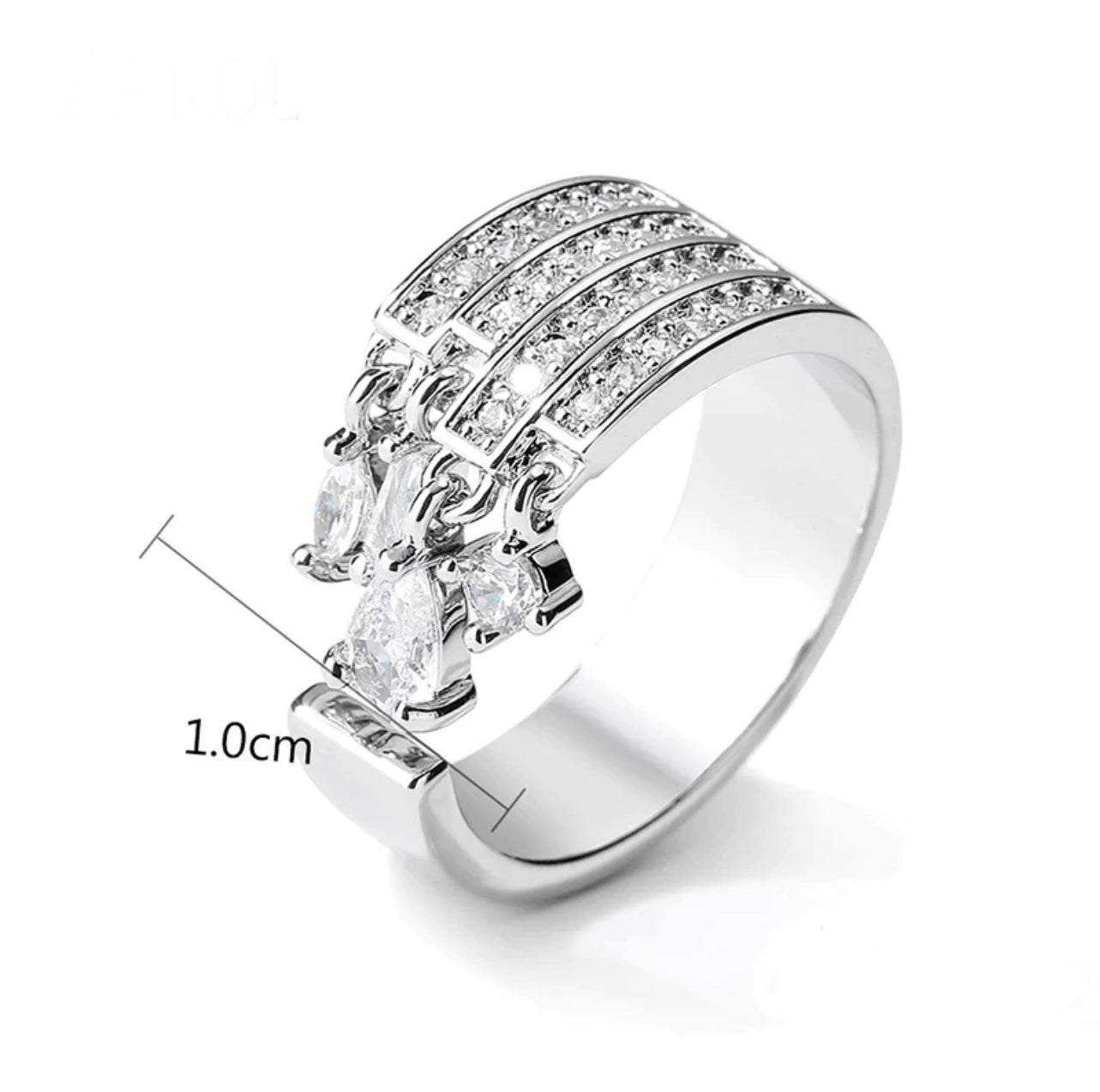 Dangling Diamonds rings