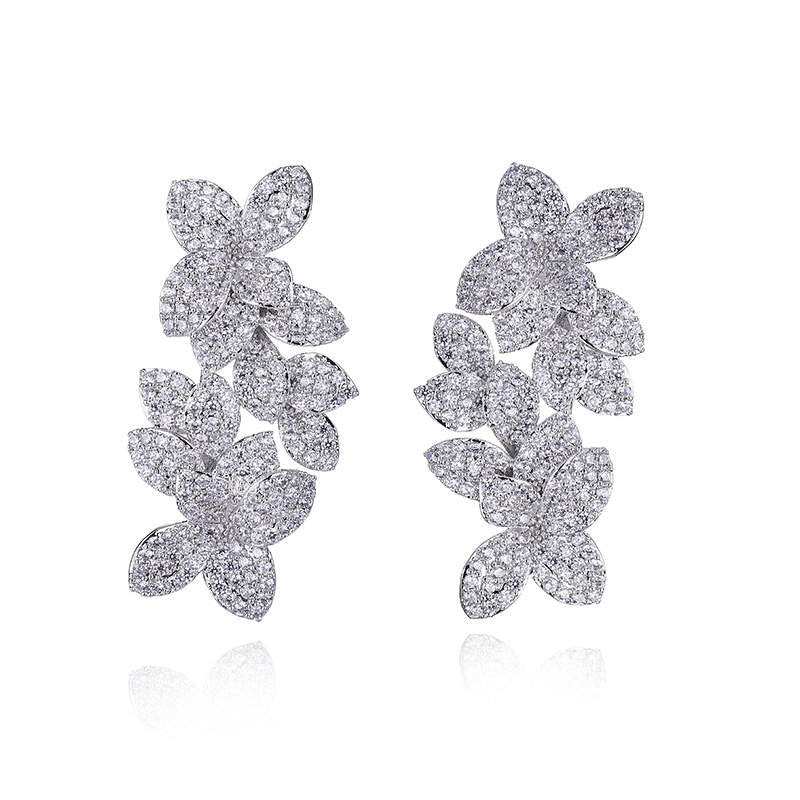 Long stylish Orchid Earrings