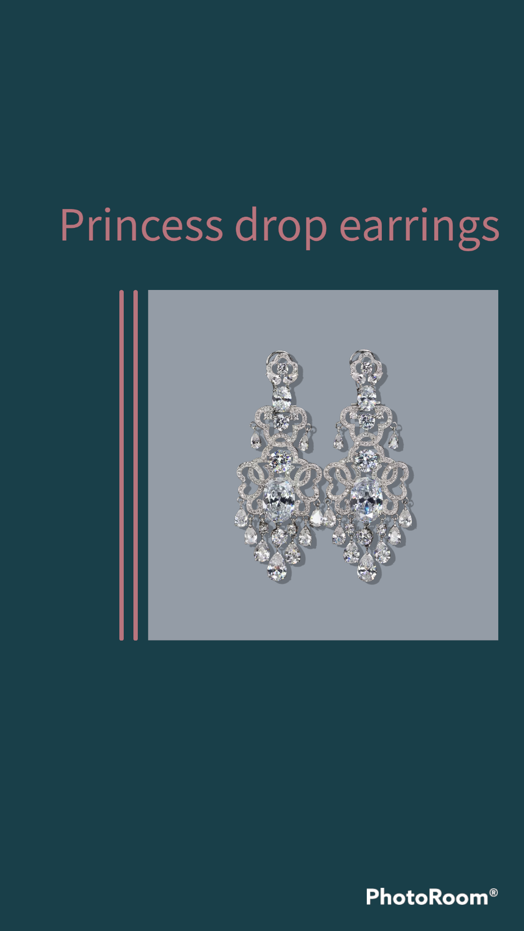 Gorgeous Zircon Princess drop earrings