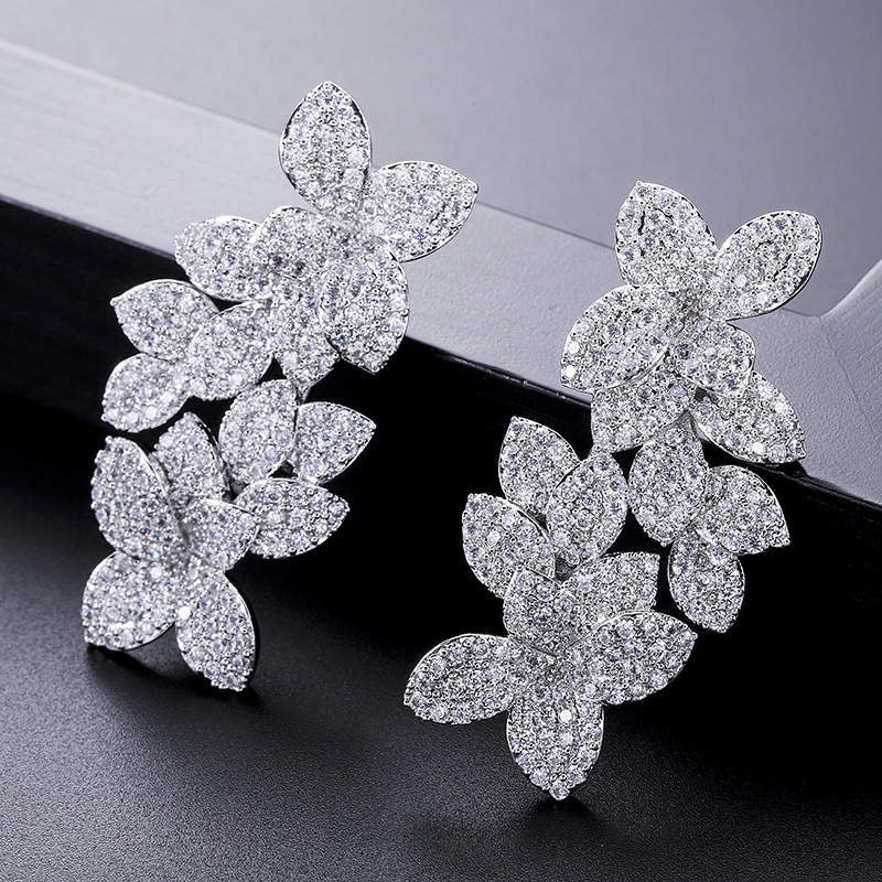 Long stylish Orchid Earrings
