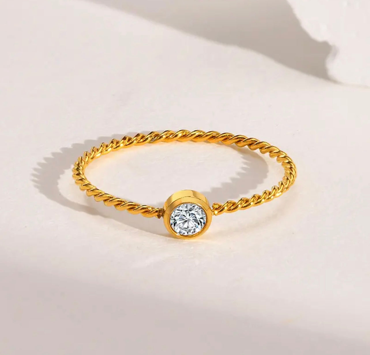 Dainty diamond ring