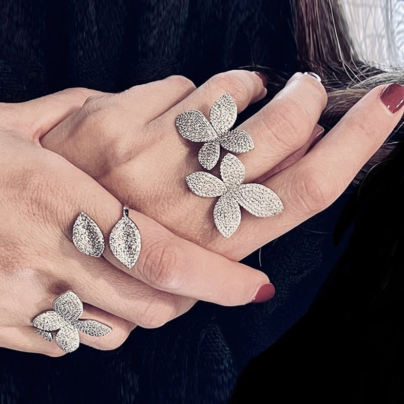 Double Orchid Cocktail ring