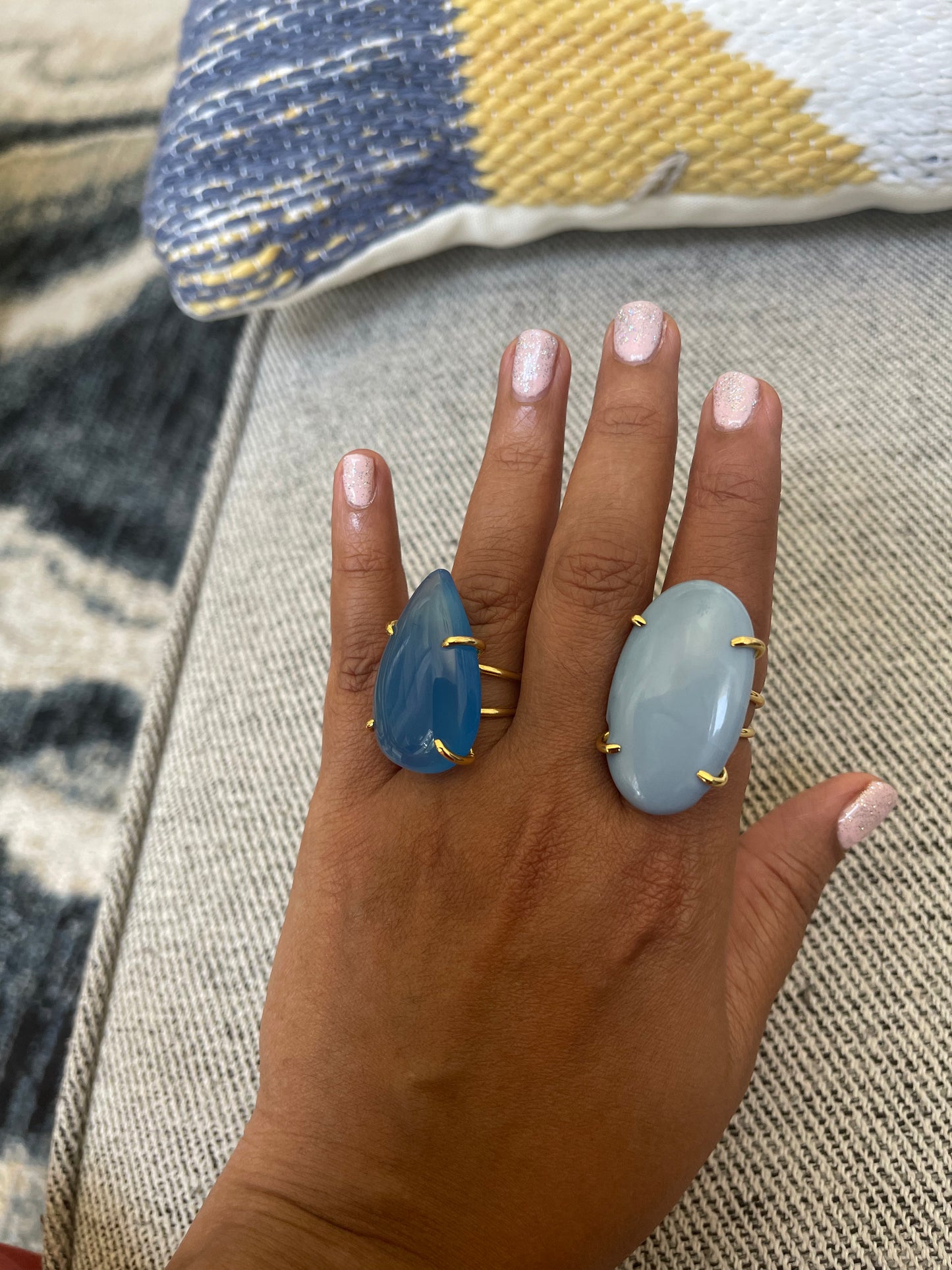 Blue Lace Agate ring
