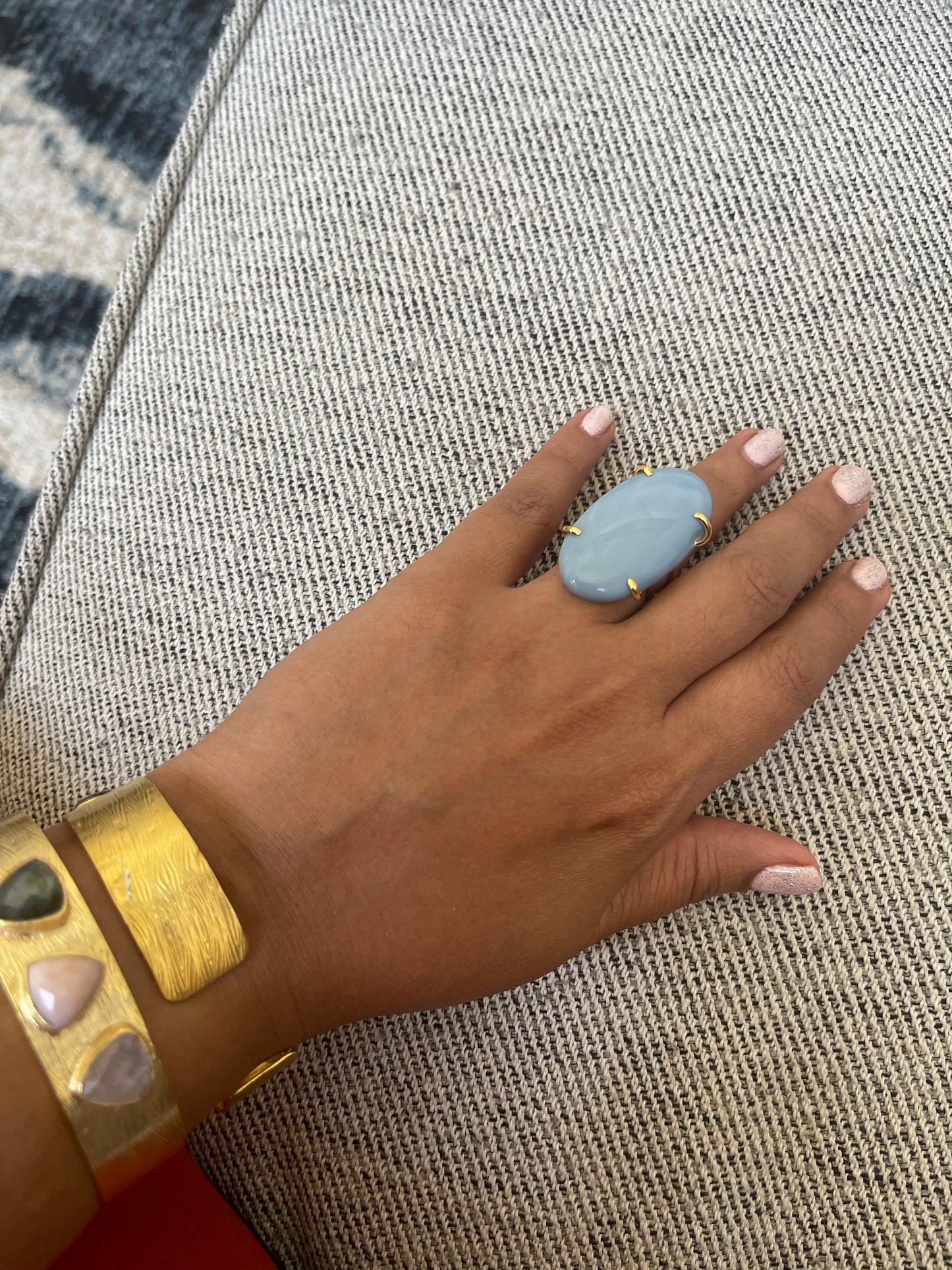 Blue Lace Agate ring