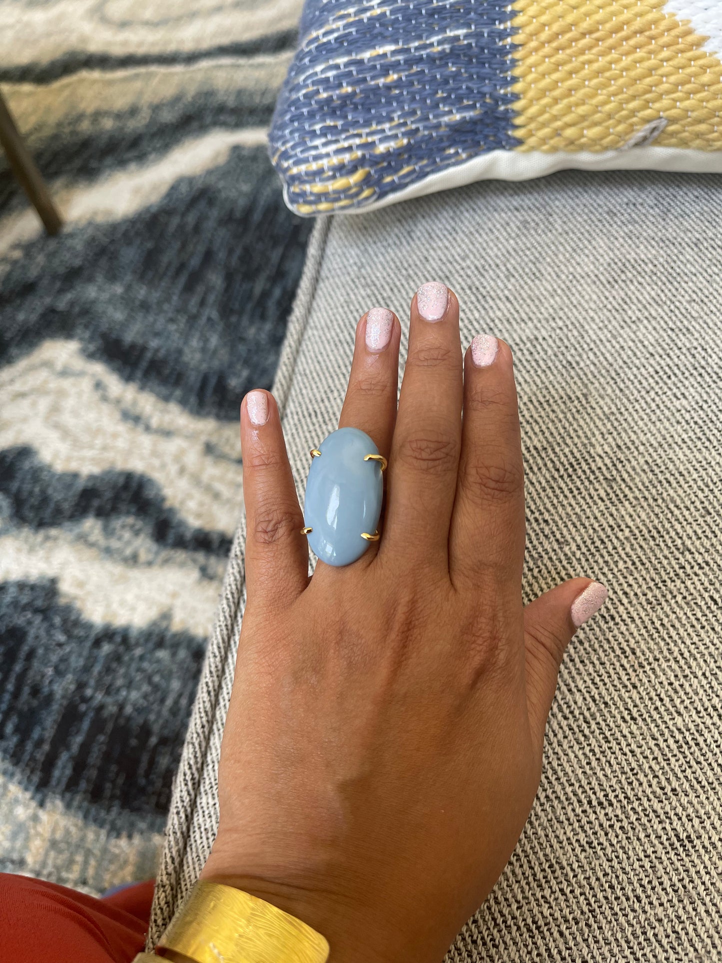 Blue Lace Agate ring
