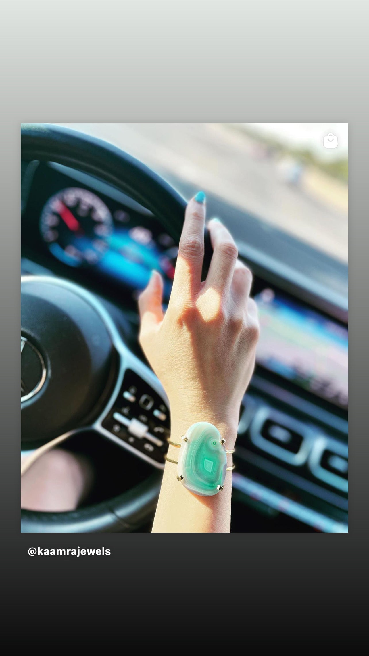 Unbounded Blue Green Raw Agate Cuff