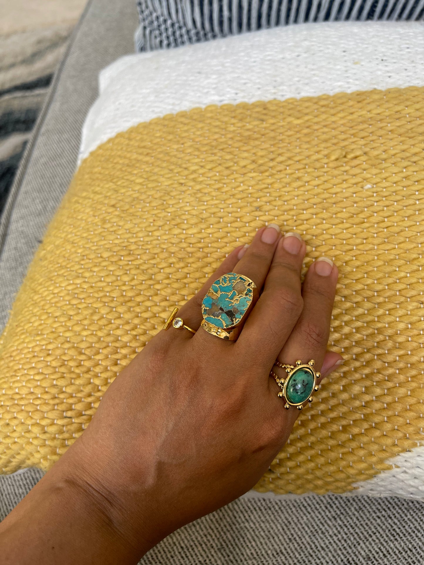 Unbounded Gold Turquoise ring