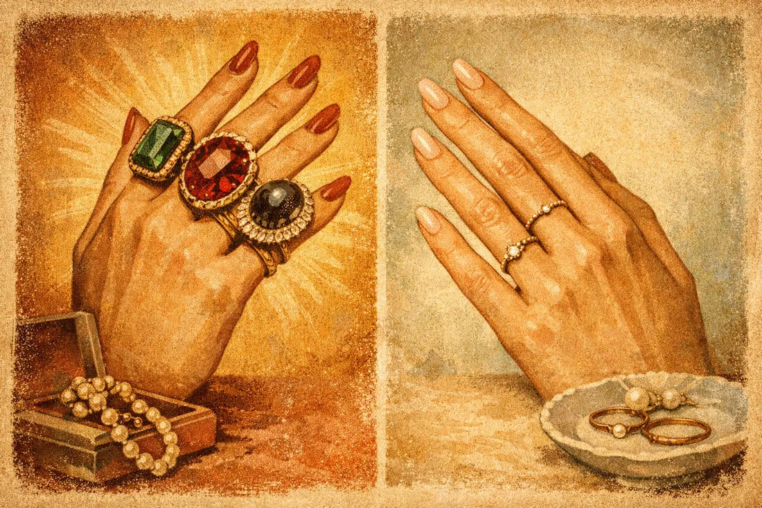 Statement Rings Versus Delicate Rings Compared