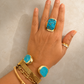 Unbounded Gold Turquoise ring