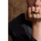 Kaamra statement double finger ring