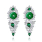Emerald Zircon Dangle earrings