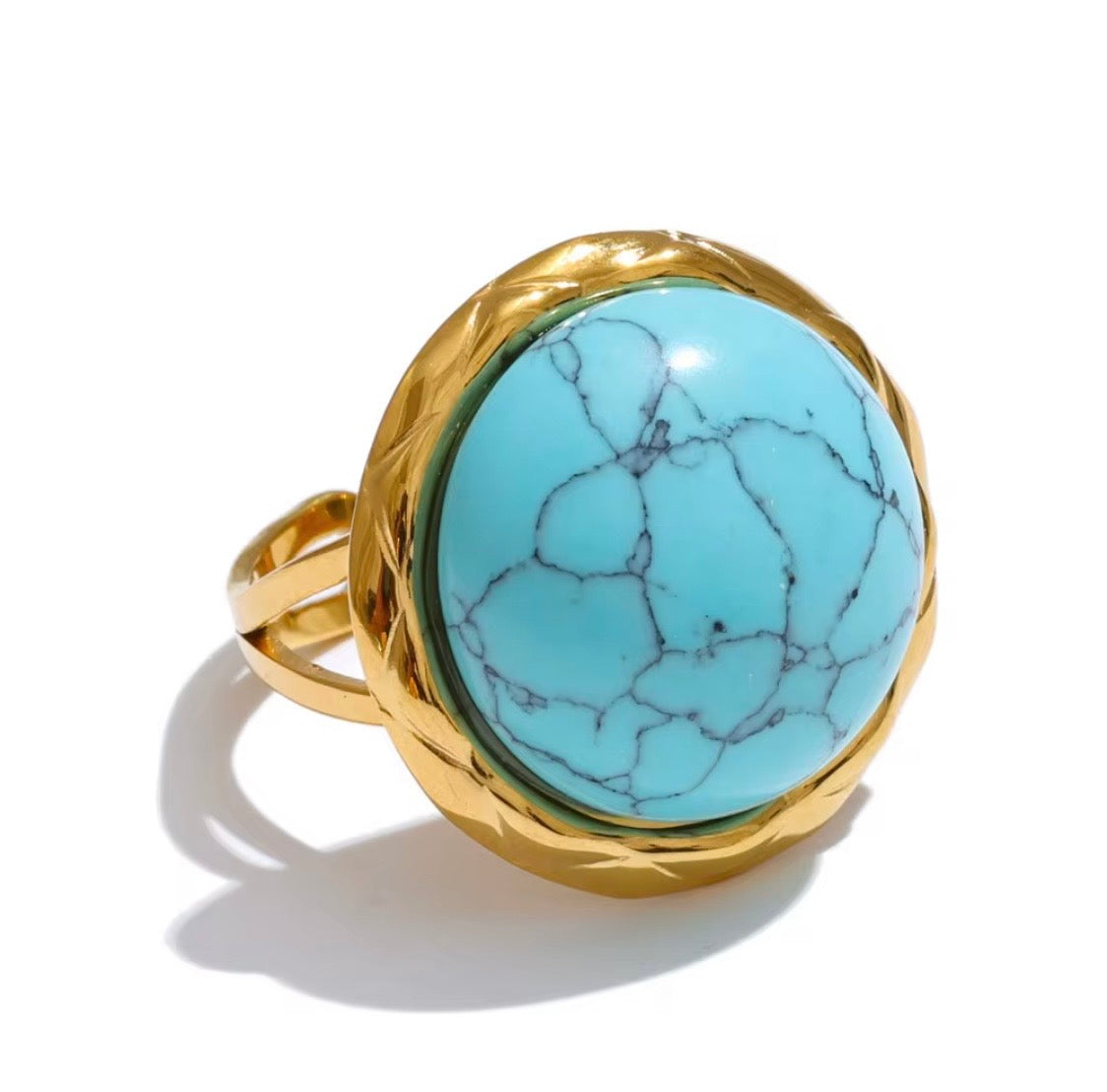 Santorini Sun and the Turquoise halo rings