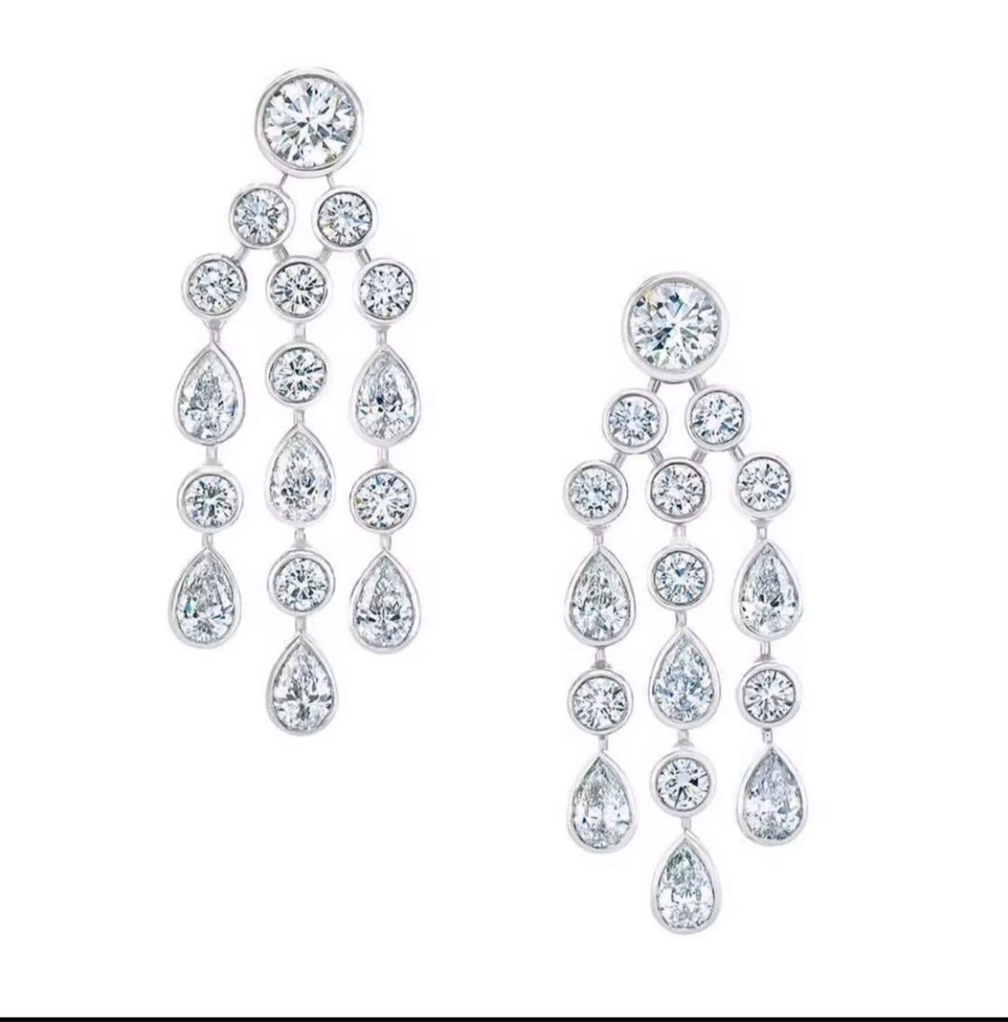 Celeste cascade Zircon earrings