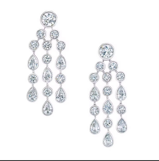 Celeste cascade Zircon earrings