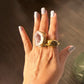 Unbounded Natural Brazilian Agate ring