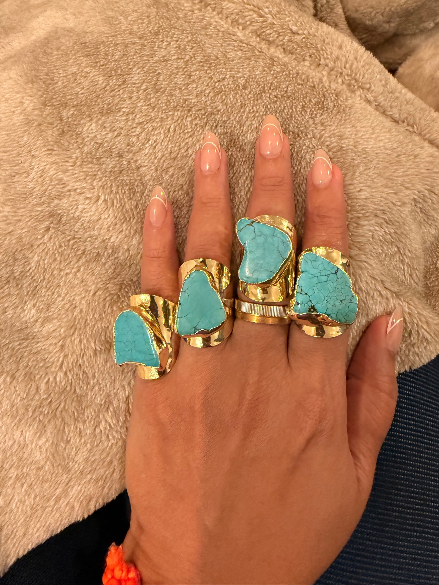 Unbounded turquoise ring