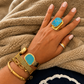 Unbounded Gold Turquoise ring