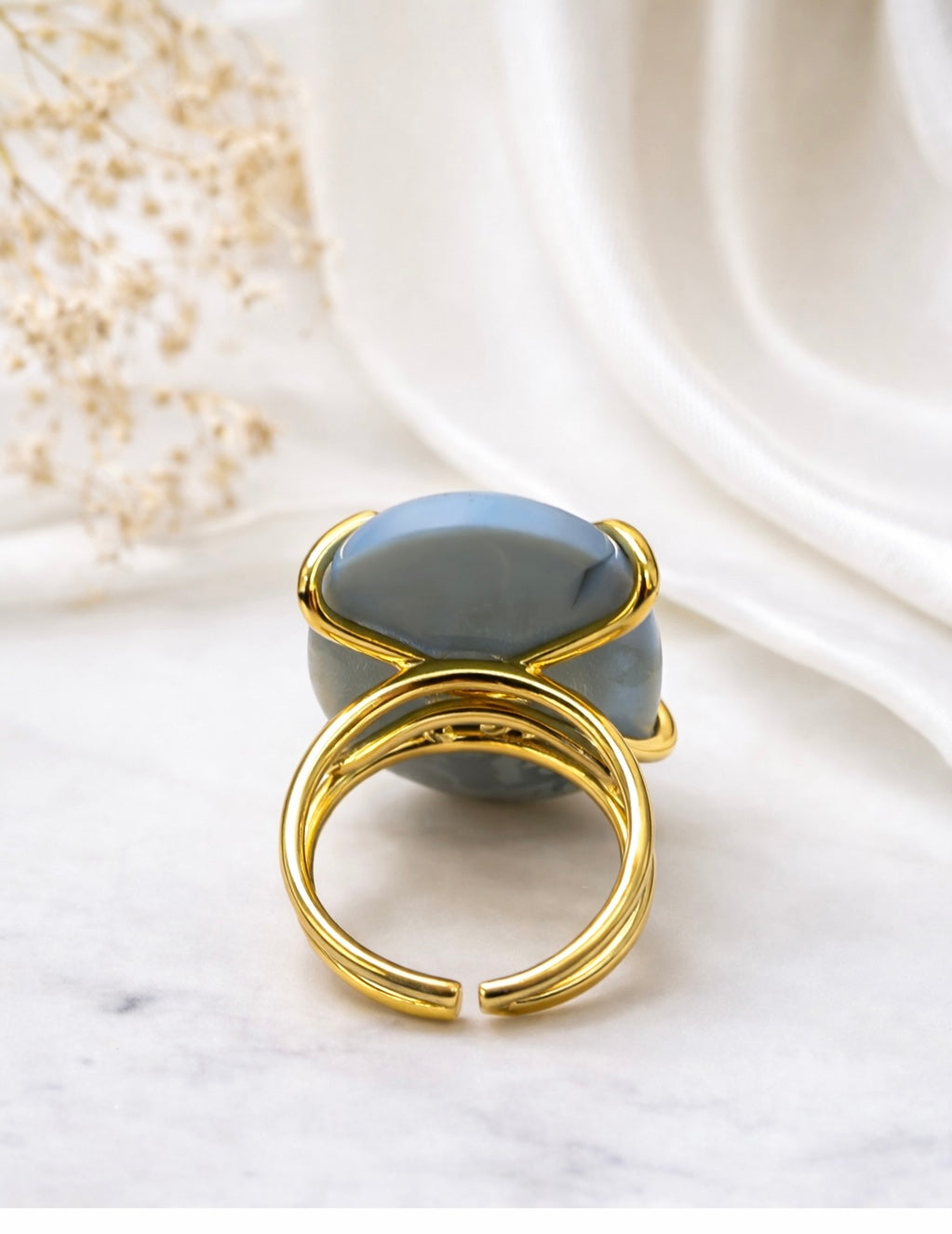 Blue Lace Agate ring