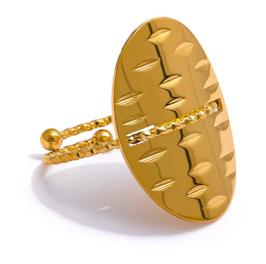 Golden Mirage Statement Ring