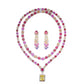 gold plated statement necklace set zircon jewelry
bridal gold necklace handmade jewelry
kaamra jewels venetian sunset necklace
