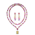 gold plated statement necklace set zircon jewelry
bridal gold necklace handmade jewelry
kaamra jewels venetian sunset necklace
