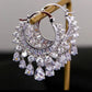 Diamond hoop danglers
