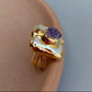 Gold Pearl Amethyst  ring