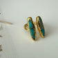 Turquoise butterfly open ring