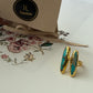 Turquoise butterfly open ring