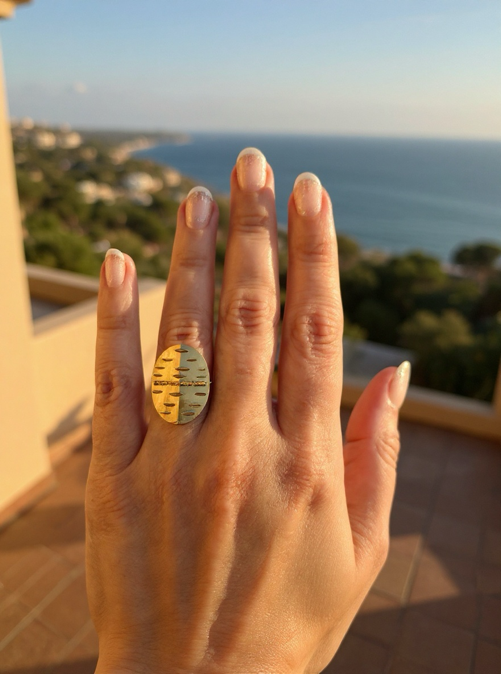 Golden Mirage Statement Ring