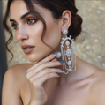 Asymmetrical Night Star Duo earrings