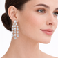 Celeste cascade Zircon earrings