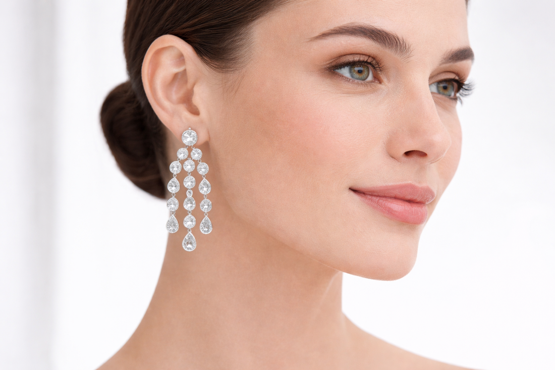 Celeste cascade Zircon earrings
