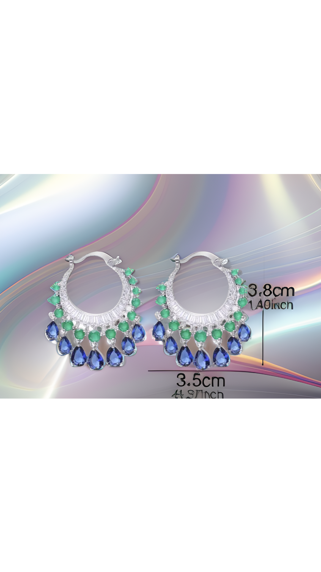 Diamond hoop danglers