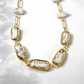 Radiant Natural flat freshwater Pearl Link Necklace
