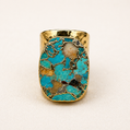 Unbounded Gold Turquoise ring