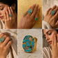 Unbounded Gold Turquoise ring