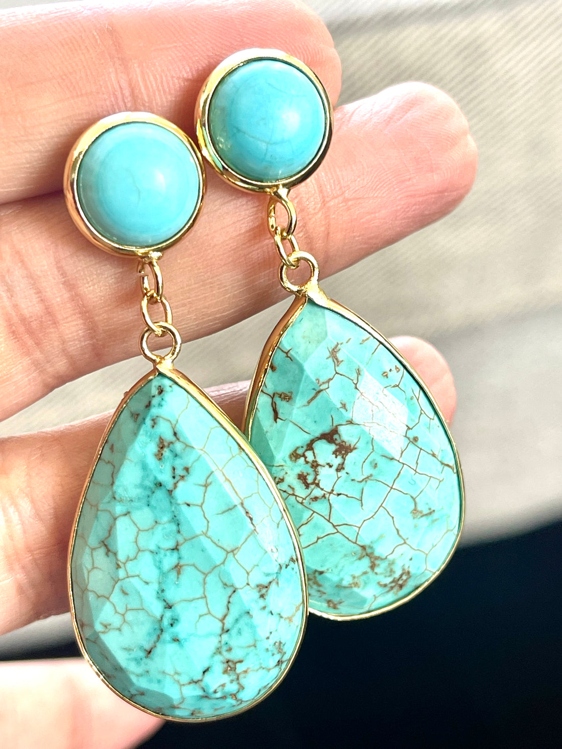 Turquoise pendant Earrings