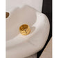 Radiant Double band Gold ring