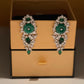 Emerald Zircon Dangle earrings