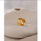 Radiant Double band Gold ring