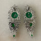 Emerald Zircon Dangle earrings