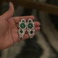 Emerald Zircon Dangle earrings