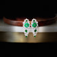 Emerald Zircon Dangle earrings