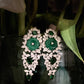 Emerald Zircon Dangle earrings