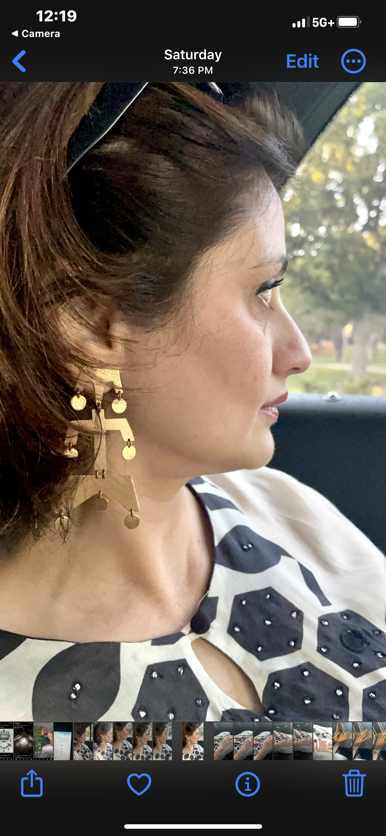 Di gold brushed gold earrings